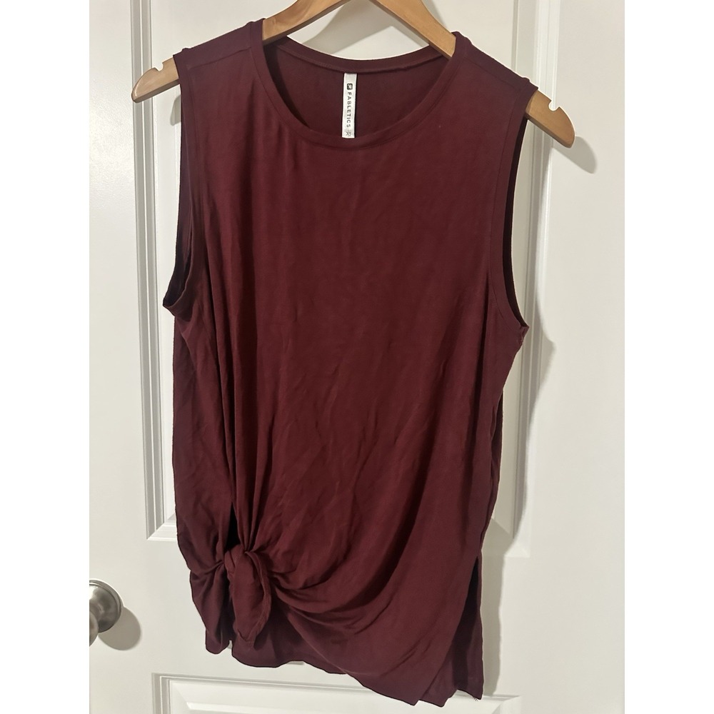 Fabletics NWT Alia tied tank XS Maroon